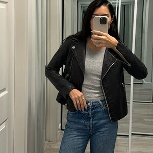 Madewell Leather Motorcycle Jacket Size XS